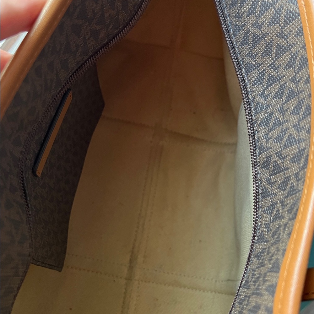 Michael Kors Dark Brown and Tan Bag - Picture 8 of 9